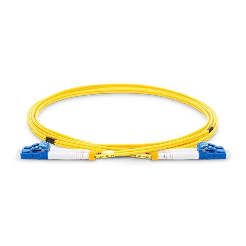 LC UPC to LC UPC Duplex OS2 2.0mm PVC Fiber Optic Patch Cable